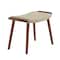 Manhattan Comfort Geta Ottoman in Barley and Antique Walnut OT001-BA - alternate 1